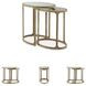 Irmaleigh Antiqued gold tone Accent Table Set Of 2