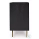 Tayner Black And Gold Finish Accent Cabinet