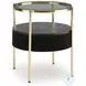 Nedman Black And Gold Finish Accent Table with Speaker