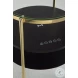 Nedman Black And Gold Finish Accent Table with Speaker
