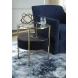 Nedman Black And Gold Finish Accent Table with Speaker