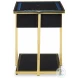 Rexwell Black and Gold Accent Table with Speaker