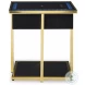 Rexwell Black and Gold Accent Table with Speaker