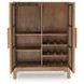 Pellamour Natural Brown 2 Door Bar Cabinet