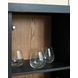Armenleigh Black and Brown 2 Glass Door Bar Cabinet