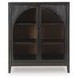 Armenleigh Black and Brown 2 Glass Door Bar Cabinet