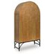 Gwenwich Natural and Black 2 Glass Door Accent Cabinet