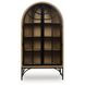 Gwenwich Natural and Black 2 Glass Door Accent Cabinet