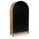Dagandale Natural and Black 2 Glass Door Accent Cabinet