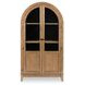 Dagandale Natural and Black 2 Glass Door Accent Cabinet