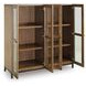 Wrenridge Gray Brown 4 Glass Door Accent Cabinet
