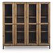 Wrenridge Gray Brown 4 Glass Door Accent Cabinet