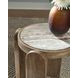 Gavrilley Gray and Brown Round Marble Top Accent Table