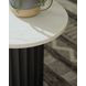 Wainstone Black and White Round Marble Top Accent Table