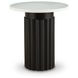 Wainstone Black and White Round Marble Top Accent Table