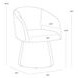 Ettara Copley Cognac Upholstered Swivel Dining Armchair