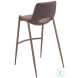 Desi Brown and Walnut Bar Stool Set of 2