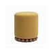 Dex Amber Performance Vegan Mohair Upholstered Round Ottoman