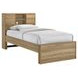 Vega Natural Oak Melamine Twin Bookcase Bed