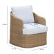 Axel Blue Performance Fabric Upholstered Outdoor Accent Chair