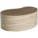 Ishiko Light Brown and Warm Brown Free Form Large Concrete Top Outdoor Cocktail Table
