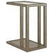 Glaze Quartz Rectangular Glass Top Occassional Table Set