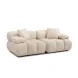 Calliope Off White Performance Velvet 79" Modular Loveseat