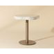 Delmont Cream and White 28" Free Form Concrete Top Outdoor Bistro Table