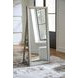 Evesen Champagne Rectangular Floor Mirror with Storage and LED