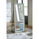 Evesen Champagne Rectangular Floor Mirror with Storage and LED