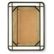Beelman Black and Brown Rectangular Accent Wall Mirror