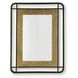 Beelman Black and Brown Rectangular Accent Wall Mirror