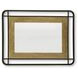 Beelman Black and Brown Rectangular Accent Wall Mirror