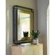 Beelman Black and Brown Rectangular Accent Wall Mirror