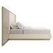 Anthology Beige and Dry Martini King Upholstered Panel Bed with Wings