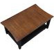 Joplin Black and Brown Rectangular Lift Top Coffee Table