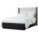 Modena Midnight Blue and Cream Full Upholstered Panel Bed