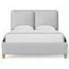 Pure Maple Syrup and Blue Mist Performance Fabric King Upholstered Panel Bed