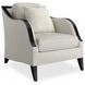 Pitch Perfect White Upholstered Accent Chair with Pillow