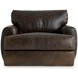 Cameron Brown Leather Upholstered Swivel Chair