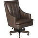 Hidden Treasures Rhodes Brown Upholstered Desk Chair with Swivel