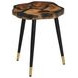 Hidden Treasures Black and Brown Freeform Accent Table
