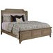 Engels Brown and Beige Upholstered Queen Panel Bed with Nailhead Trim