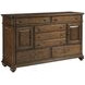 Commonwealth Medium Stain Upholstered Panel Bedroom Set