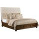 Commonwealth Medium Stain Upholstered Panel Bedroom Set