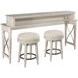 Domaine Beige Rectangular Counter Console Table with Stools