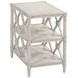 Terrace White Rectangular Chairside Table