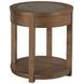Foster Medium Stain Round Glass Top End Table