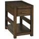 Nyles Medium Stain Rectangular Drawer Chairside Table