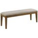 Kafe Gray 56" Upholstered Performance Fabric Dining Bench